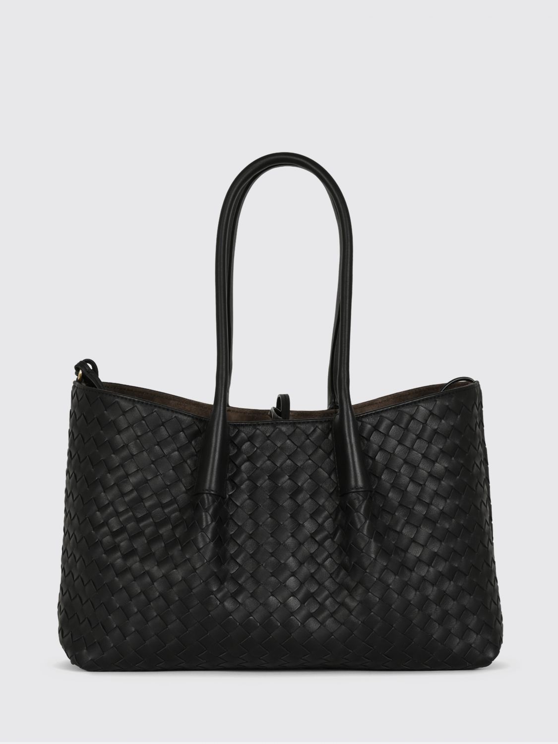 pinacoteca woven calfskin leather shoulder bag