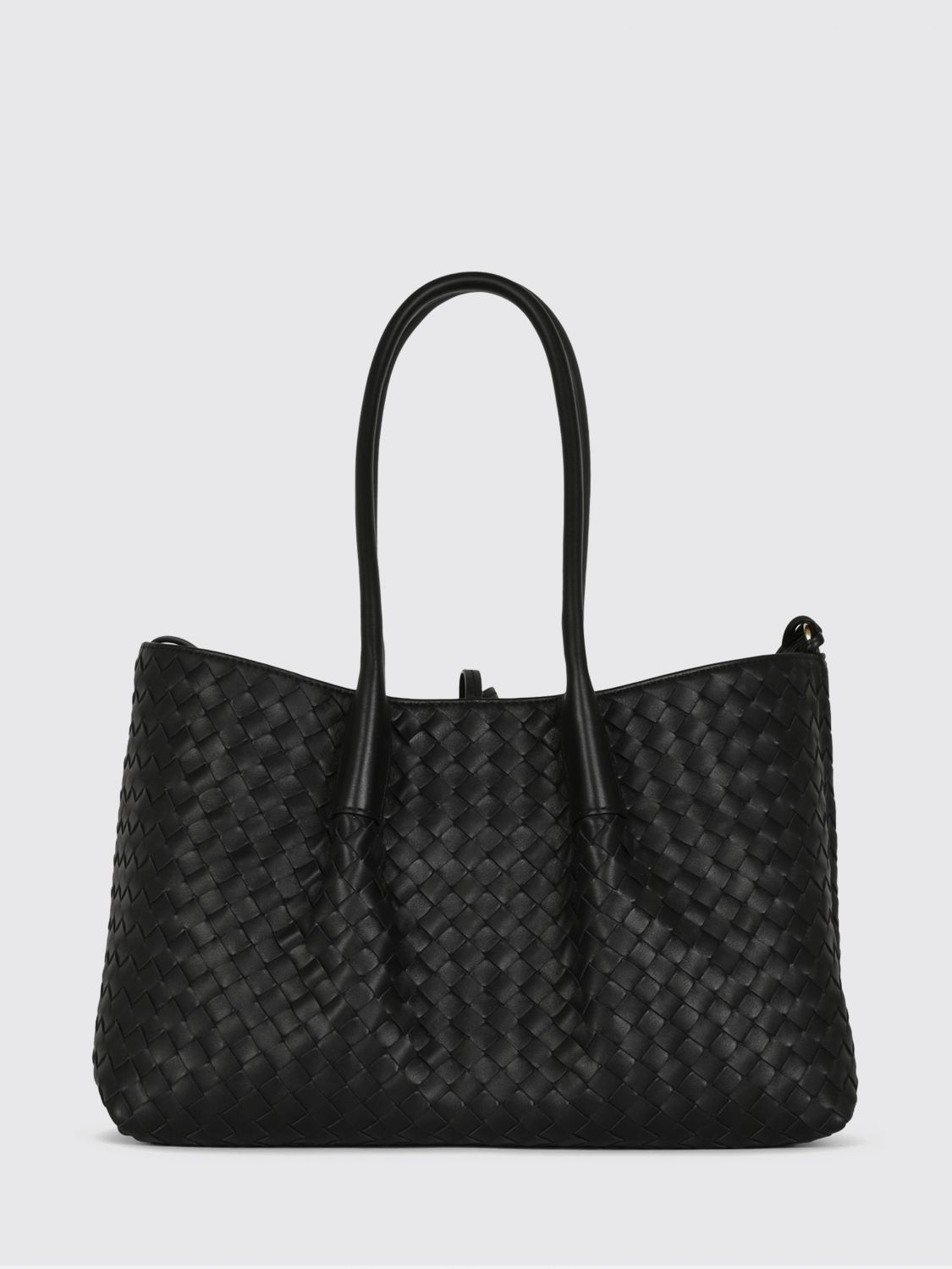 pinacoteca woven calfskin leather shoulder bag