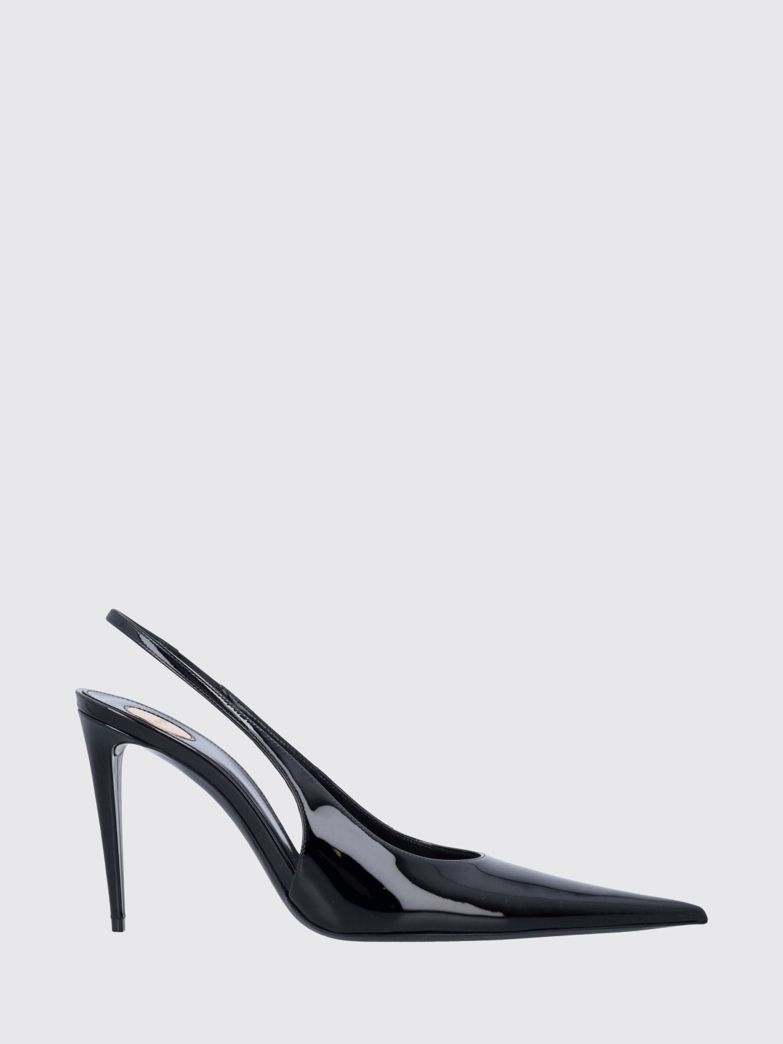 guermantes patent leather slingback pumps with stiletto heel