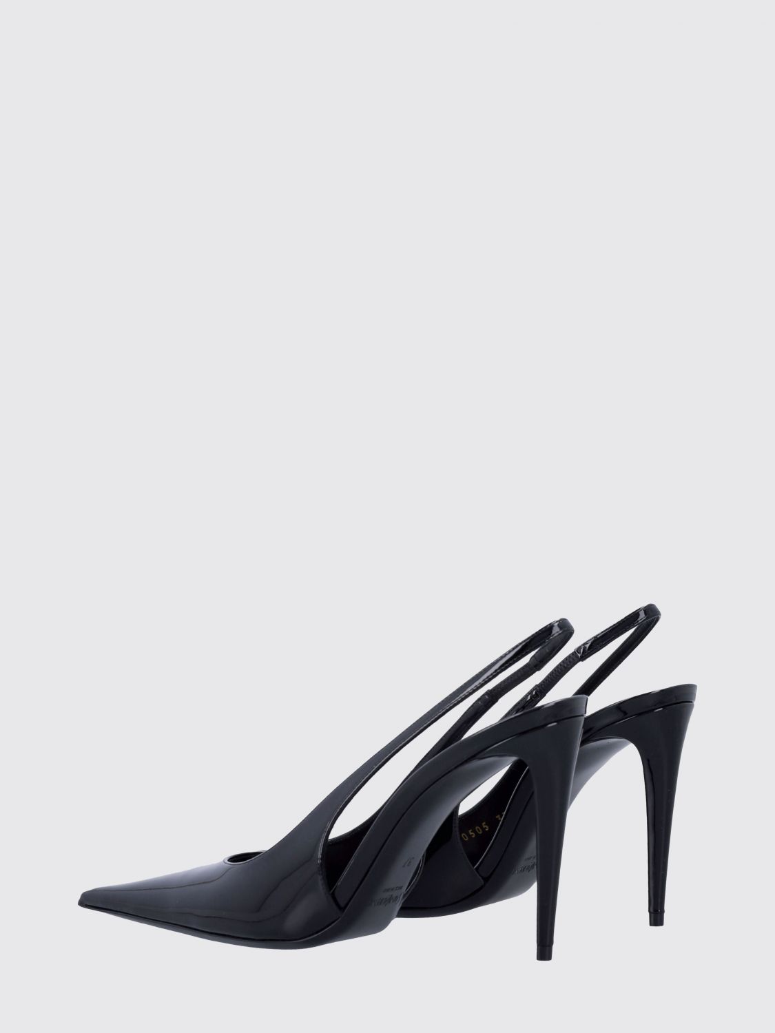guermantes patent leather slingback pumps with stiletto heel