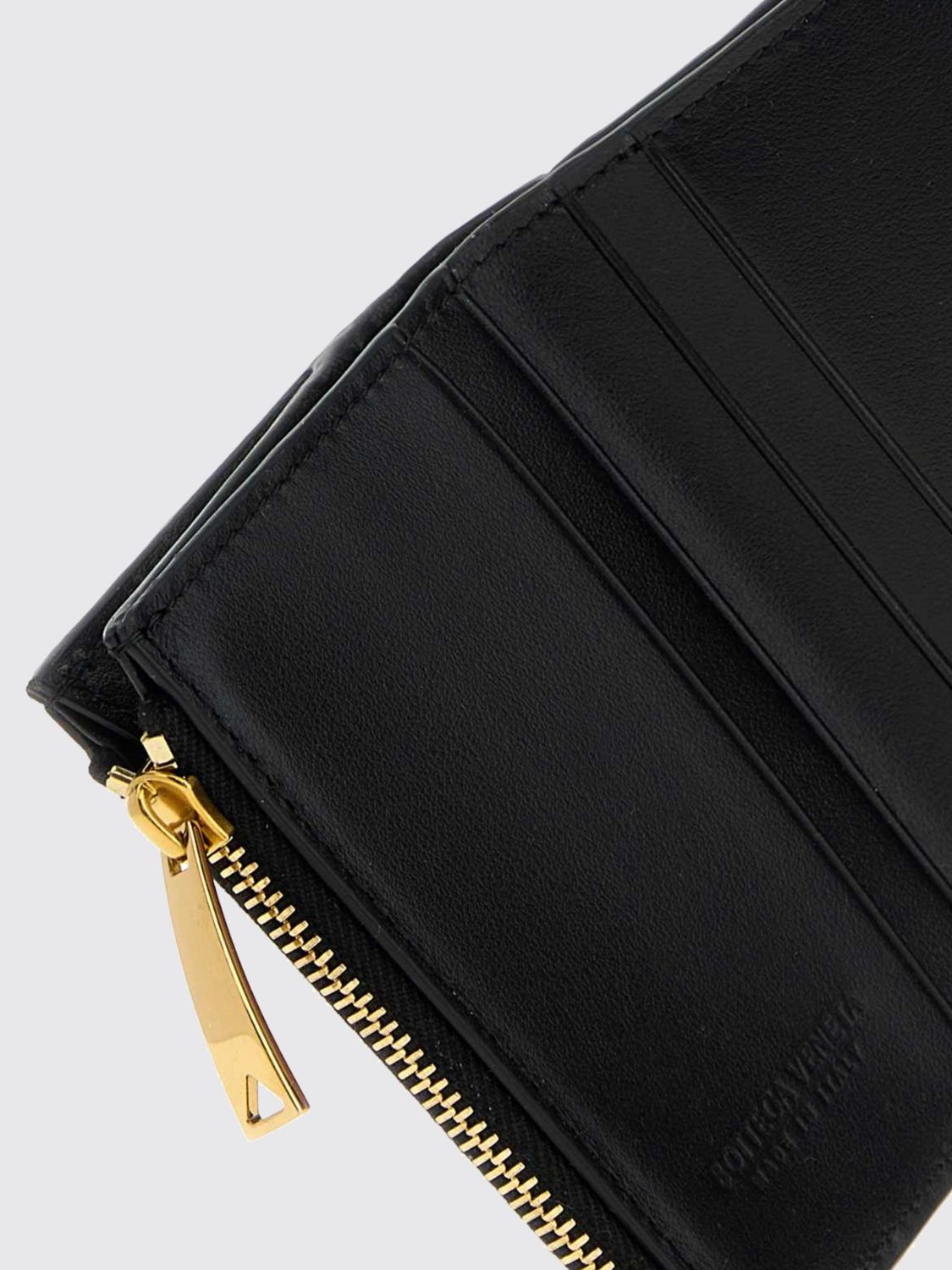 andiamo woven lambskin leather tri-fold wallet