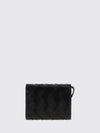 andiamo woven lambskin leather tri-fold wallet
