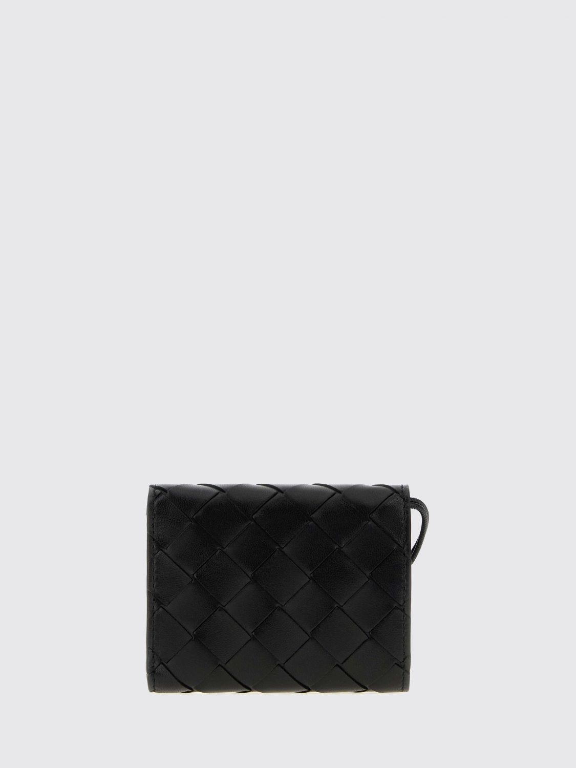 andiamo woven lambskin leather tri-fold wallet