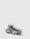 track mesh and nylon sneakers with logo and oversized sole