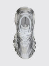 track mesh and nylon sneakers with logo and oversized sole