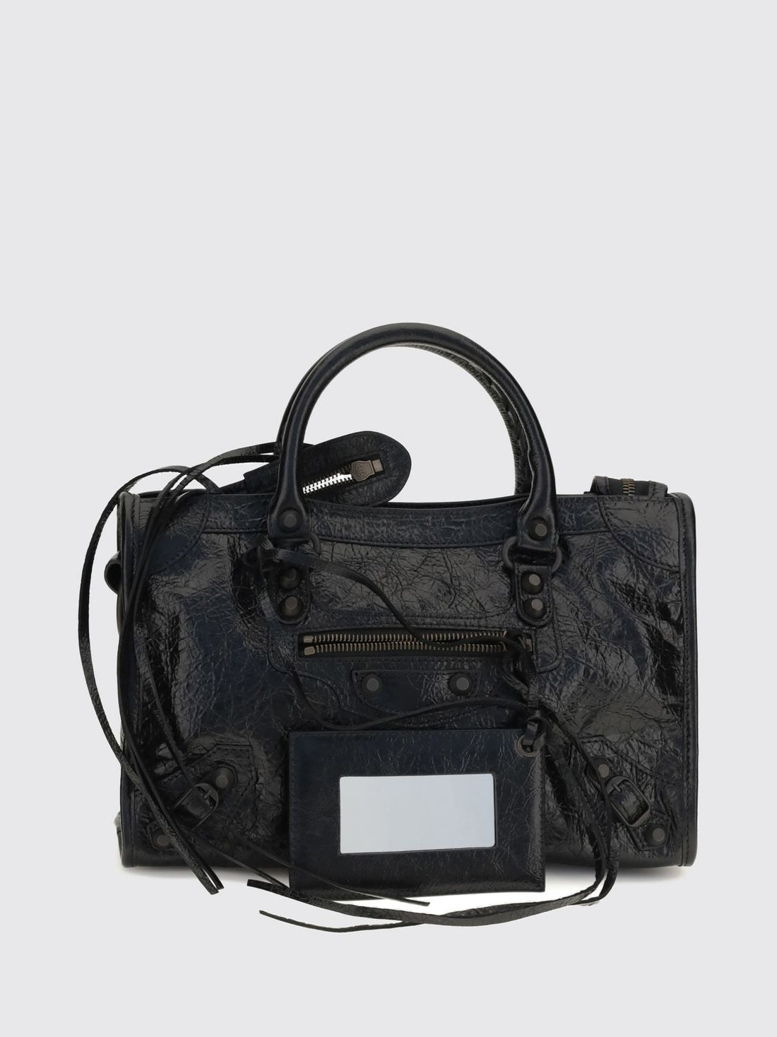 BALENCIAGA OS le city small arena lambskin handbag with studs