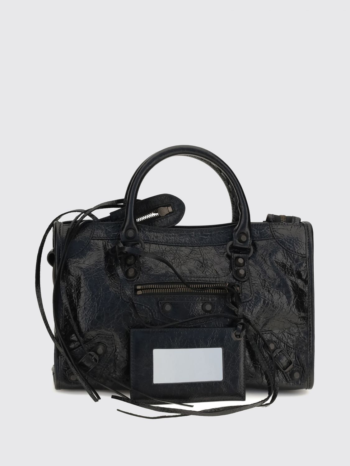 le city small arena lambskin handbag with studs