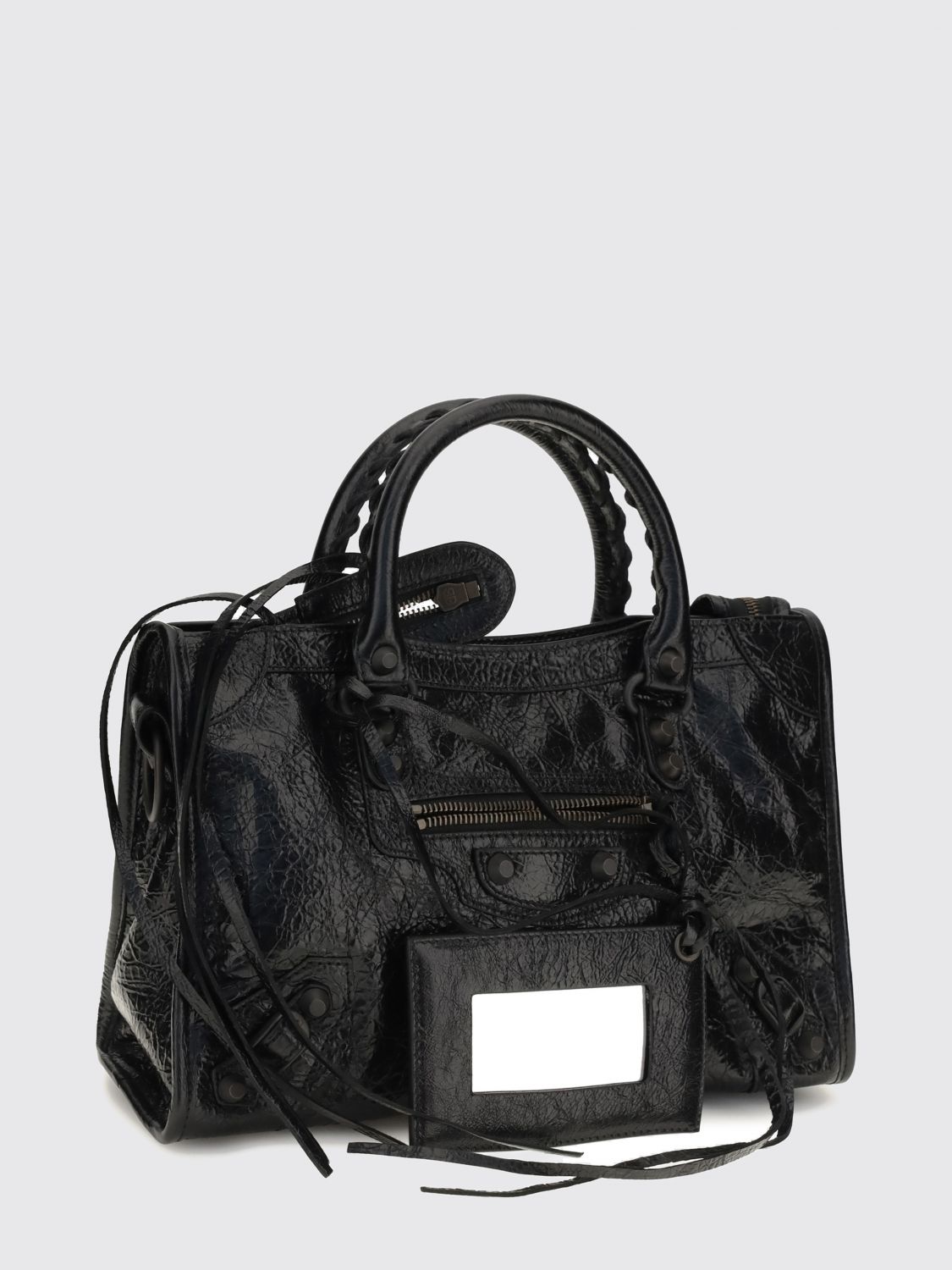 le city small arena lambskin handbag with studs