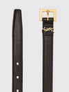 cassandre calfskin leather belt with ysl monogram buckle