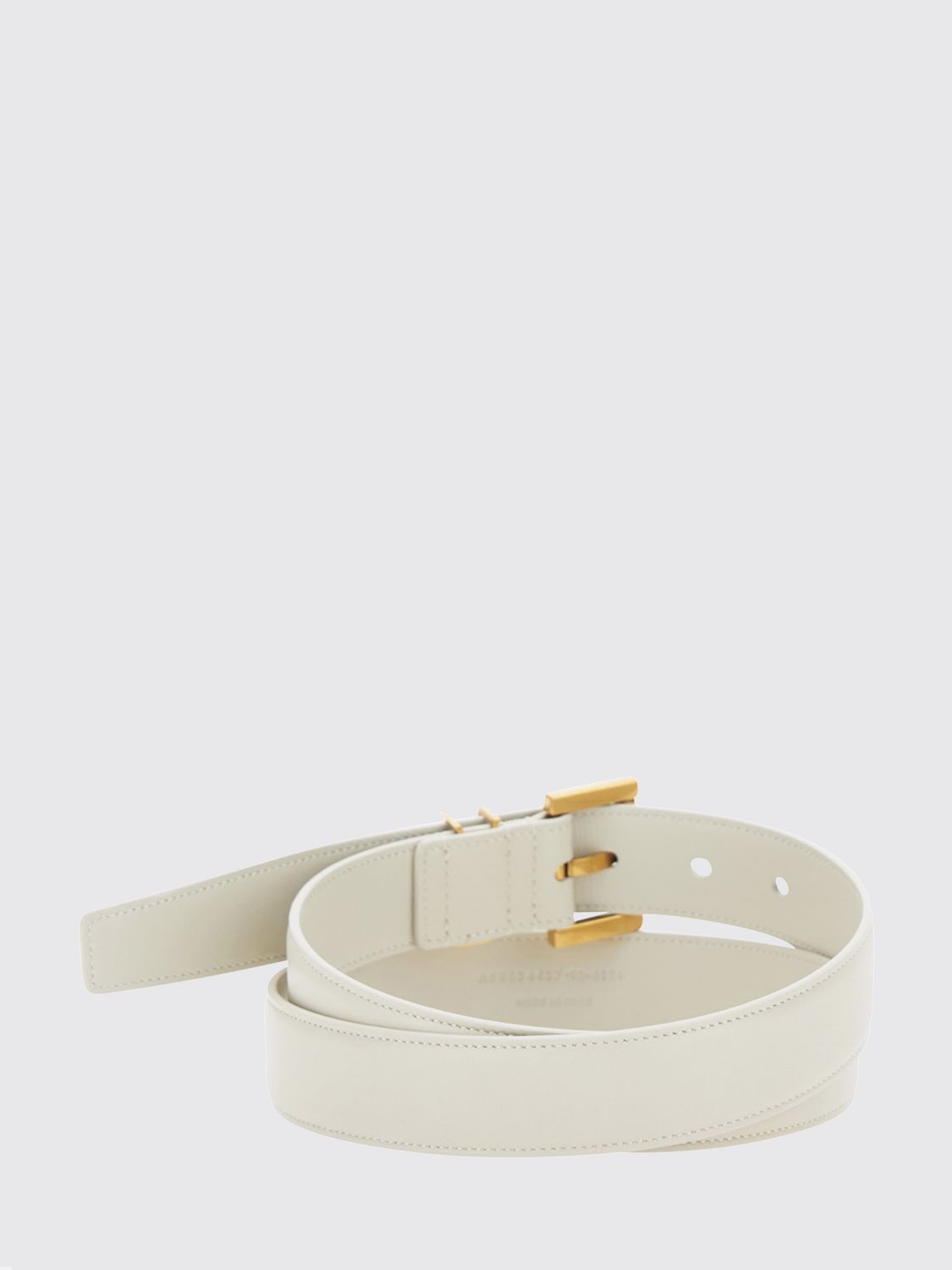 cassandre 3 cm calfskin leather belt with ysl monogram