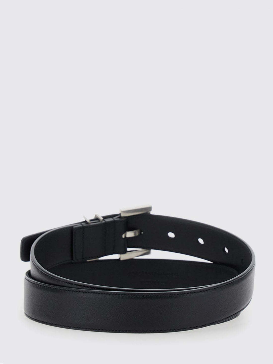 SAINT LAURENT 75 cassandre calfskin leather belt with ysl monogram buckle
