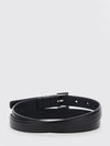 cassandre deer leather belt with ysl monogram buckle