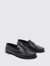 penny loafers in smooth calfskin leather with ysl monogram