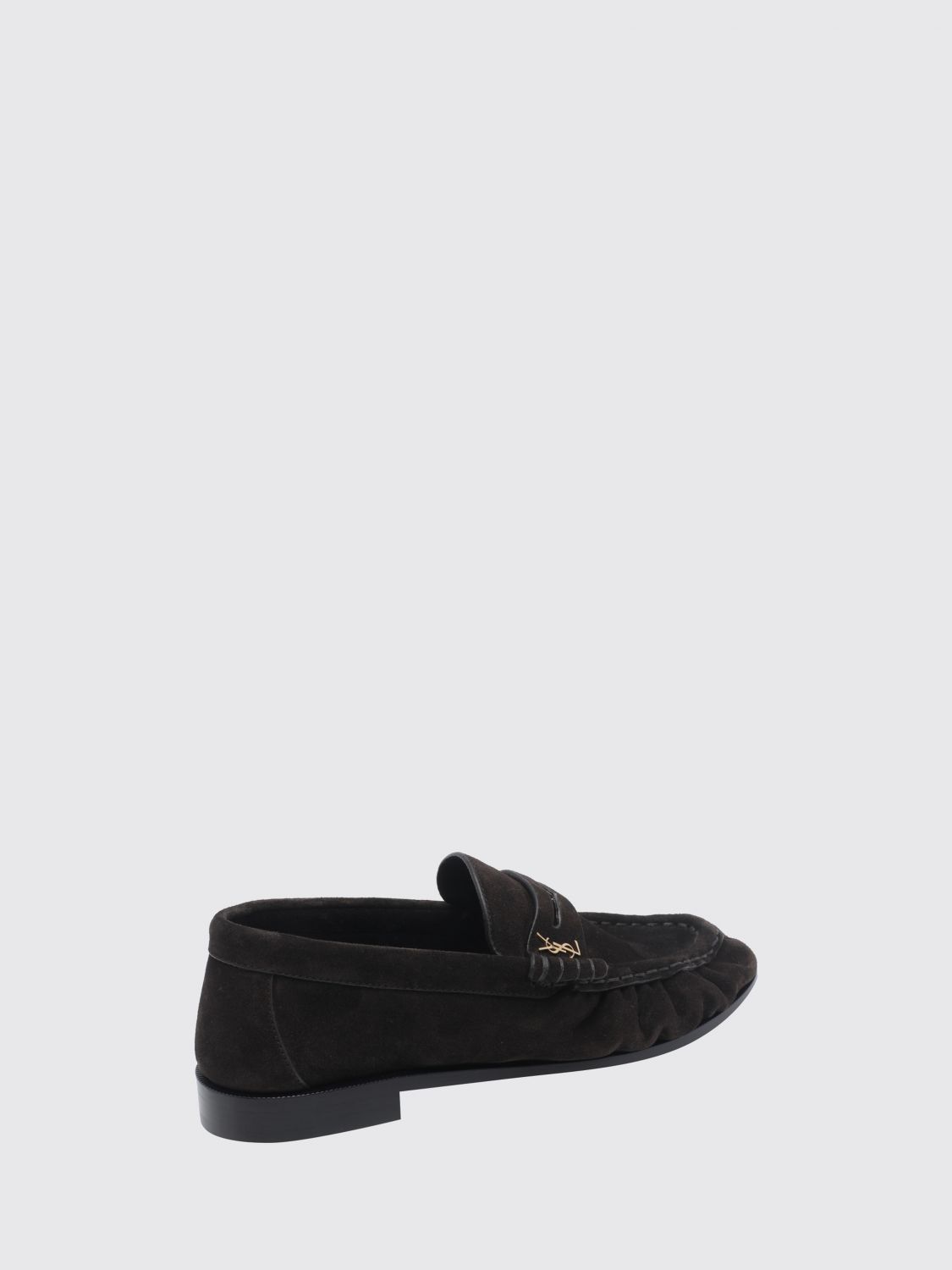 le loafer suede loafers with ysl monogram