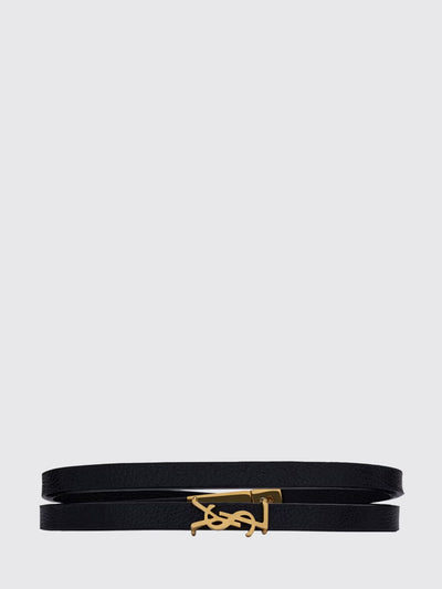 leather bracelet with logo detail