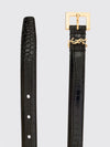 cassandre croc-effect lambskin belt with ysl monogram