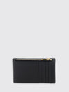 cassandre card holder in leather with ysl metal monogram
