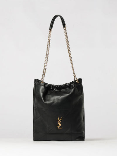 jamie small leather bucket bag with ysl monogram