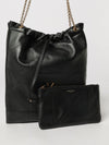 jamie small leather bucket bag with ysl monogram