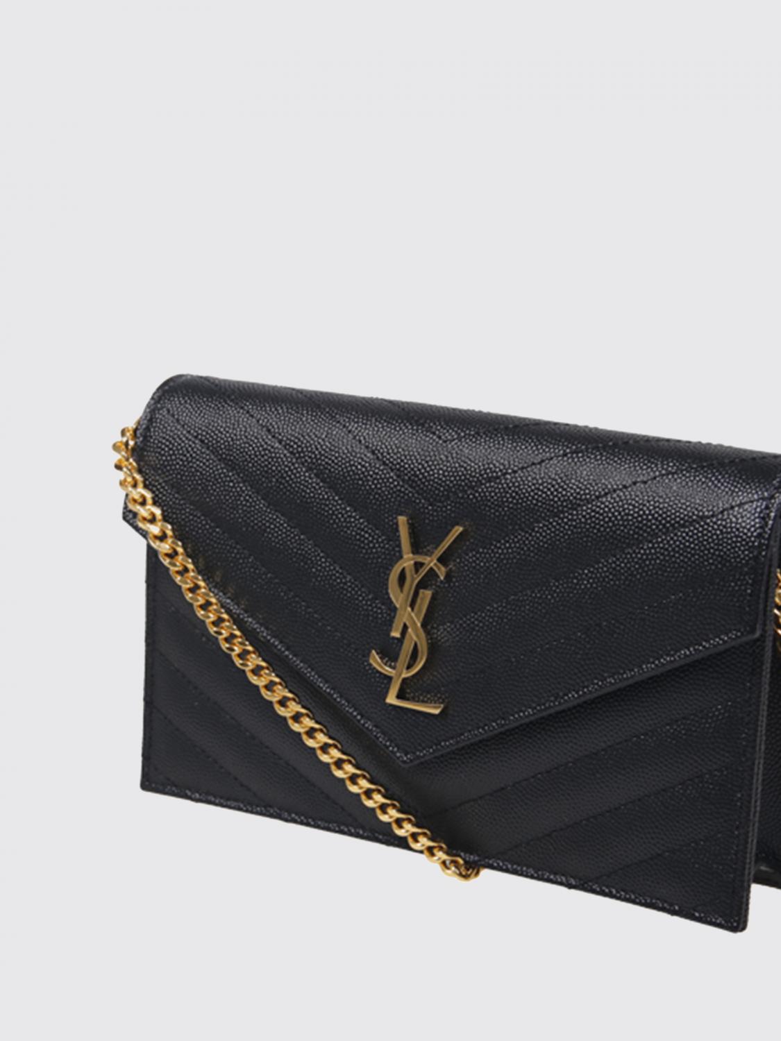 quilted leather envelope mini bag with ysl monogram