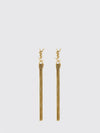 ysl monogram brass earrings
