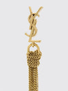 ysl monogram brass earrings