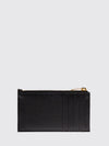 cassandre grain de poudre leather card holder with ysl logo