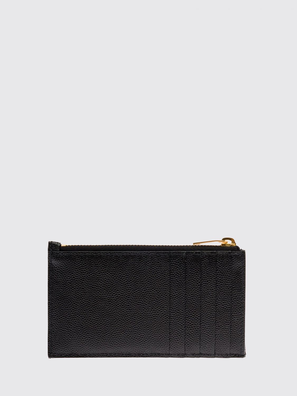 cassandre grain de poudre leather card holder with ysl logo