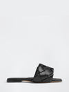 lido woven nappa leather mule sandals with low heel