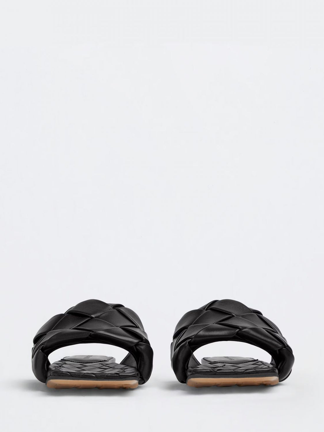 BOTTEGA VENETA 35 lido woven nappa leather mule sandals with low heel