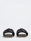 lido woven nappa leather mule sandals with low heel