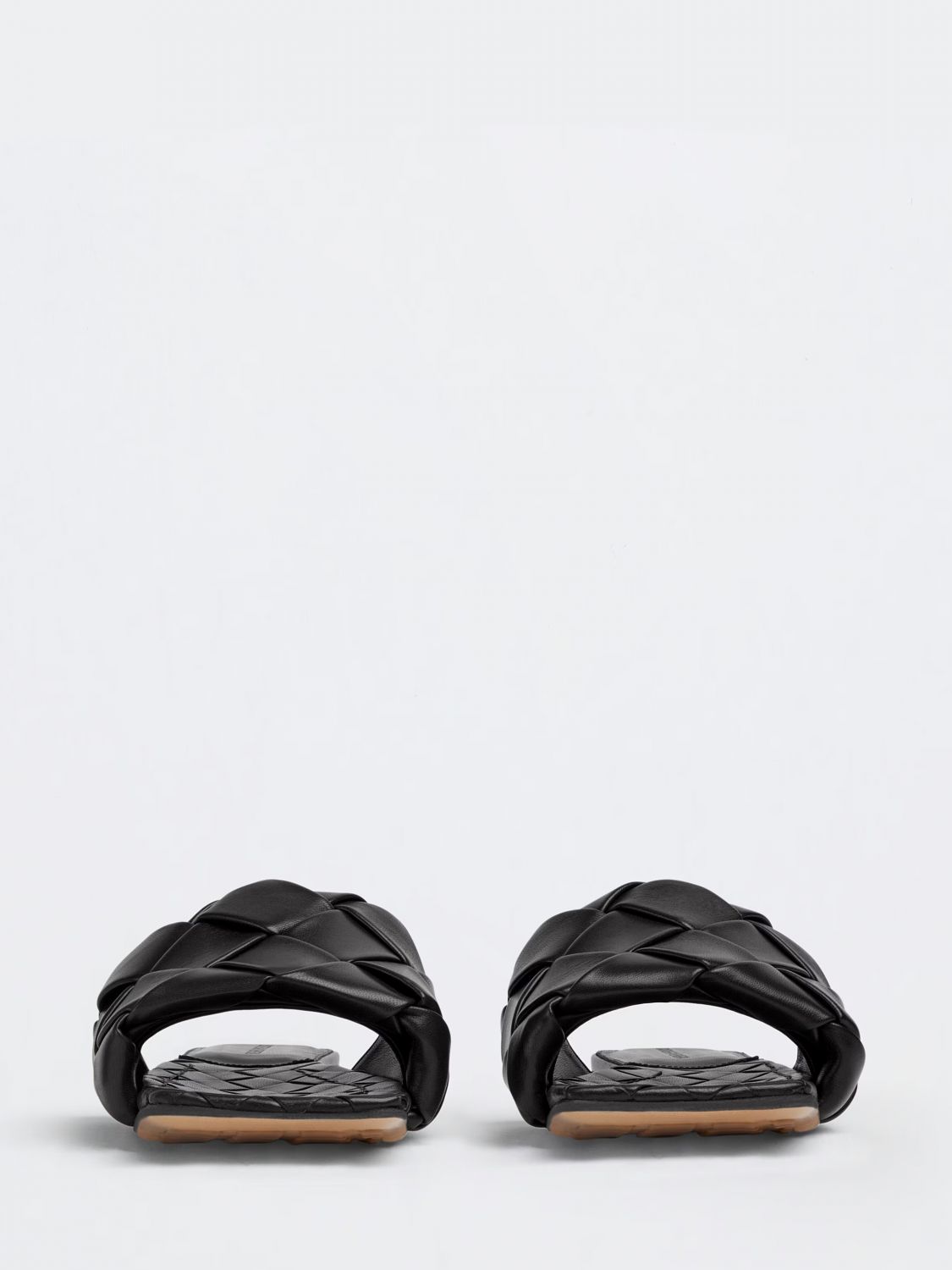 lido woven nappa leather mule sandals with low heel