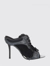 stapler mesh mules with mid stiletto heel