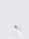 purestar low-top sneakers in leather and glitter mesh with logo