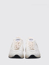 running sole low-top leather sneakers with distressed effect