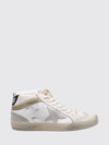 mid-star leather and suede sneakers with distressed effect
