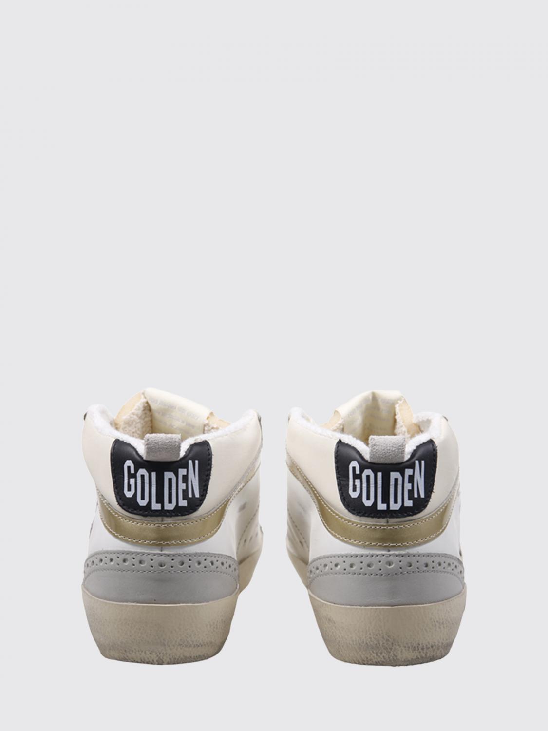mid-star leather and suede sneakers with distressed effect
