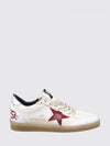 ball star low-top nappa and crackle leather sneakers with distressed effect