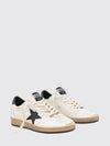 ball star crackle leather low-top sneakers with distressed effect