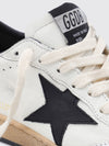 ball star crackle leather low-top sneakers with distressed effect