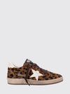 ball star animal print leather and pony hair sneakers