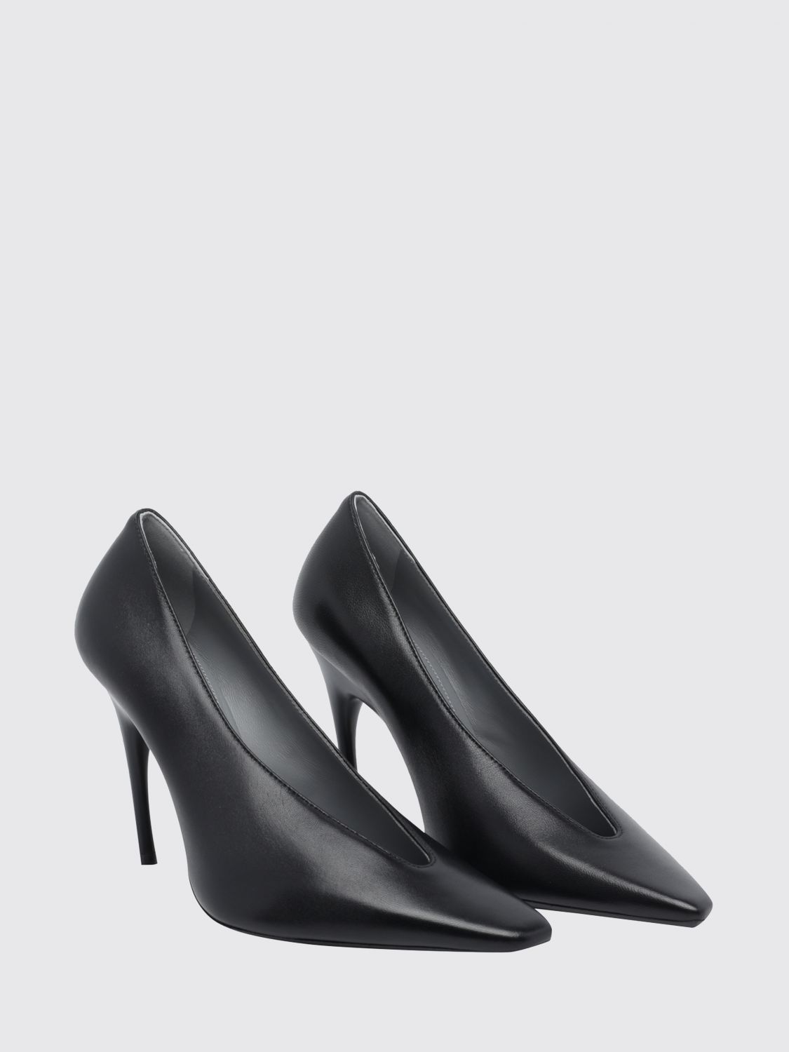 duchesse calfskin leather pumps with high stiletto heel