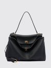 rodeo large shoulder bag in grained calfskin leather