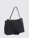 rodeo large shoulder bag in grained calfskin leather