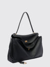 rodeo large shoulder bag in grained calfskin leather
