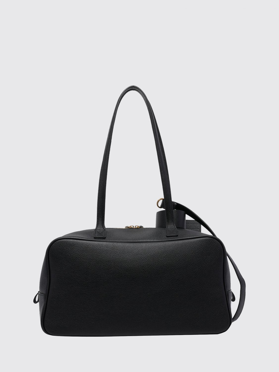 BALENCIAGA OS grained calfskin leather shoulder bag with logo and charm