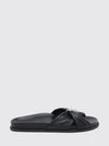 rafi smooth calfskin slide sandals with pearls and rhinestones