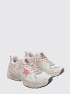 lightstar distressed leather and mesh sneakers
