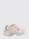 lightstar distressed leather and mesh sneakers