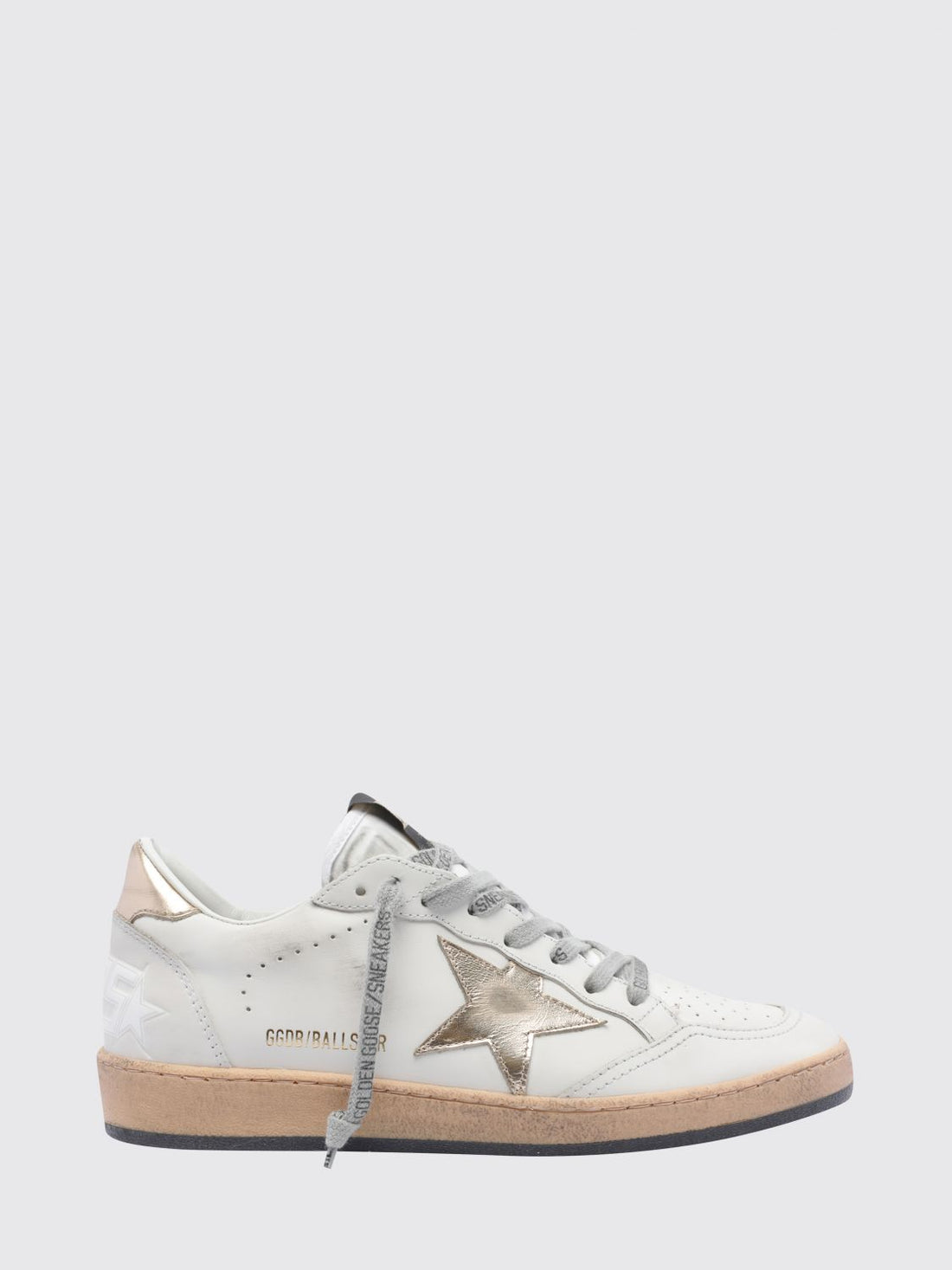 GOLDEN GOOSE 36 ball star distressed calfskin leather sneakers